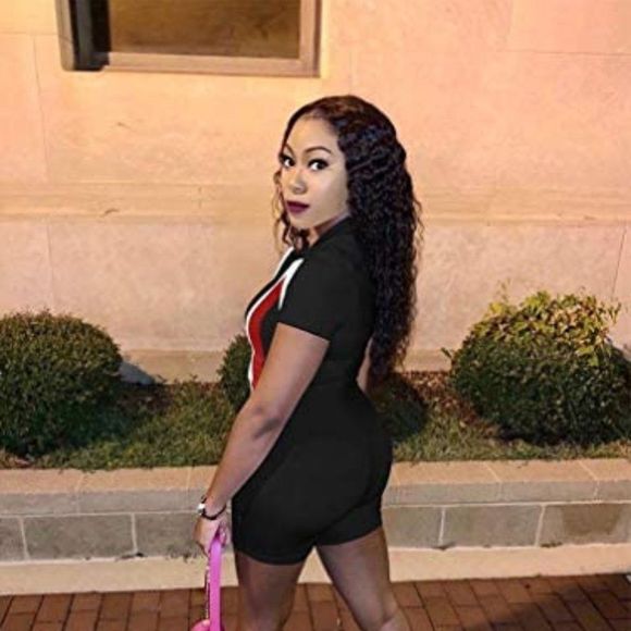 Womens Sexy Bodycon Stitching Rompers Jumpsuits - Picture 3 of 5